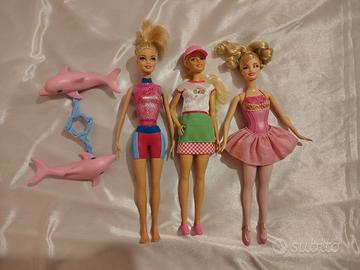 3 Barbie originali mattel