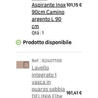 Cappa da parete e lavello da cucina incasso