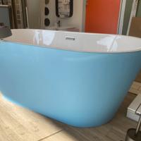 Vasca freestanding 150x75 acrilico bianco/azzurro