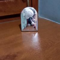 Quadro in argento con angelo