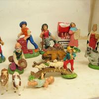 PRESEPIO 22 STATUINE gesso cartapesta terracotta