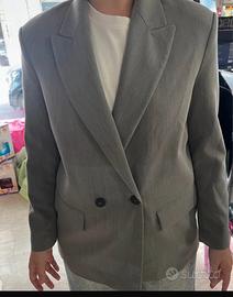 Blazer grigiochiaro oversize Zara tg S