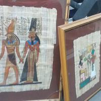 papiri egiziani incorniciati 