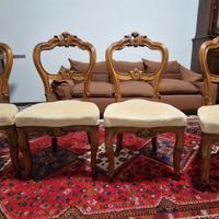 Gruppo 4 sedie antiche Luigi Filippo