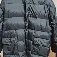 Giaccone piumino parka cappotto lungo nero XL