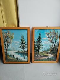 2 quadri olio su tela Luigi Marinelli Roma