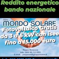 fotovoltaico GRATIS con il reddito energetico