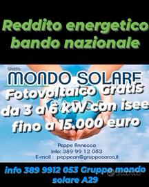 fotovoltaico GRATIS con il reddito energetico