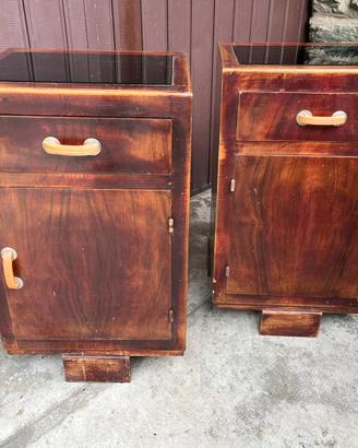 Coppia comodini artdeco anni 40
