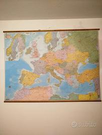 Carta geografica murale Europa