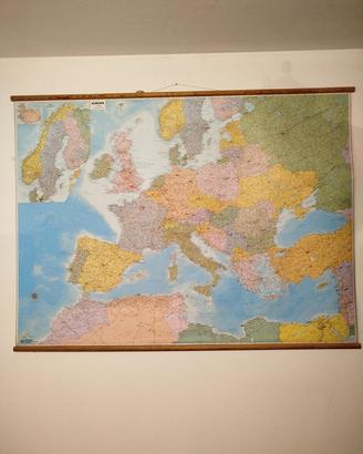 Carta geografica murale Europa
