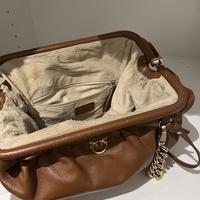Michael Kors borsa pelle cuoio con catena