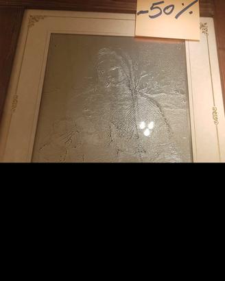 quadro argento  madonna di Raffaello 