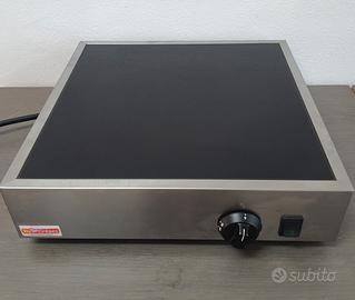 PIASTRA ELETTRICA IN VETROCERAMICA E ACCIAIO INOX