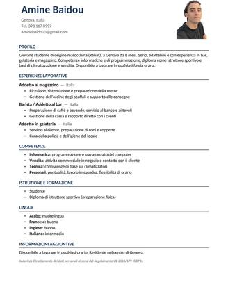 Cerc lavoro a Genova - Disponibile subito