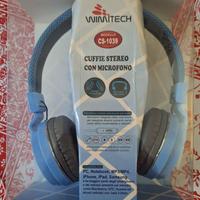 Cuffie stereo con microfono Wimitech CS-1039 nuove