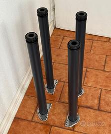 Gambe per tavolo regolabili in acciaio