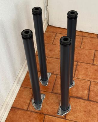 Gambe per tavolo regolabili in acciaio