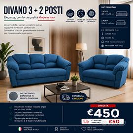 divano 3 + 2 posti