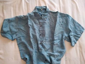 Camicia a maniche corte in pura seta taglia M-L