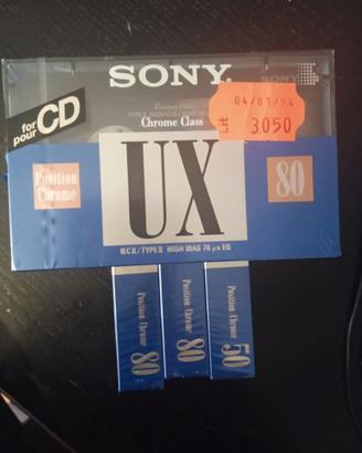 Audio Cassette SONY UX 80+5  cromo sigillate cd
