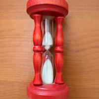 Clessidra vintage legno rosso 10 cm