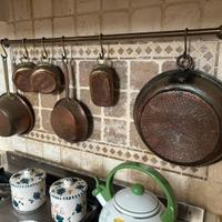 Set Pentole antiche in rame - 9 pezzi totali