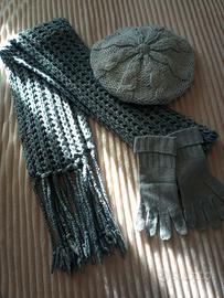 ❄️Set Cappello + Sciarpa + Guanti azzurri 🩵