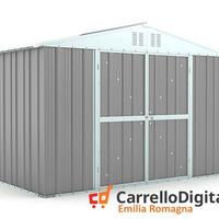 Box giardino lamiera zincata 327x155 grigio chiaro