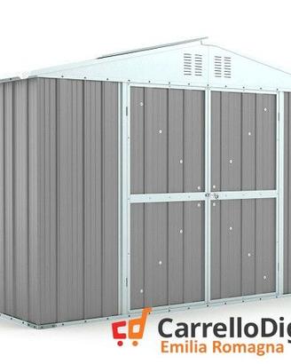 Box giardino lamiera zincata 327x155 grigio chiaro