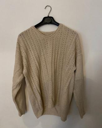 Maglione tessuto misto