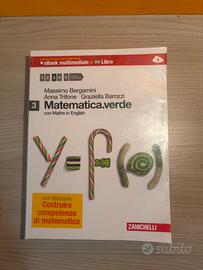 Matematica.verde 3 con Maths in English Zanichelli