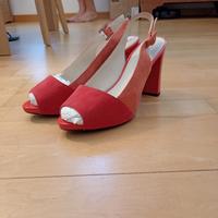 Scarpe Geox n.40 con tacco color corallo