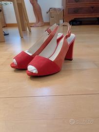 Scarpe Geox n.40 con tacco color corallo