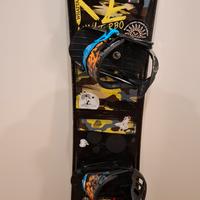snowboard k2 mini turbo 120 cm con attacchi