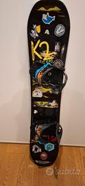 snowboard k2 mini turbo 120 cm con attacchi