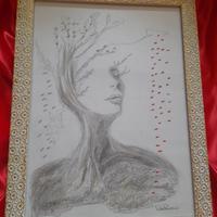 Quadro  realizzato a mano / cornice 40 x 30cm