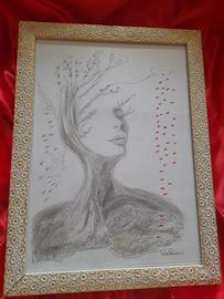 Quadro  realizzato a mano / cornice 40 x 30cm