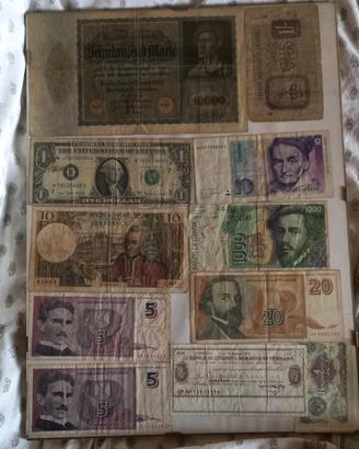 VARIE BANCONOTE  ANTICHE IN LIRE  APRI
