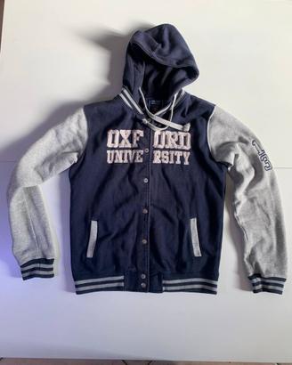 Felpa Oxford University blu e grigia taglia XL bam