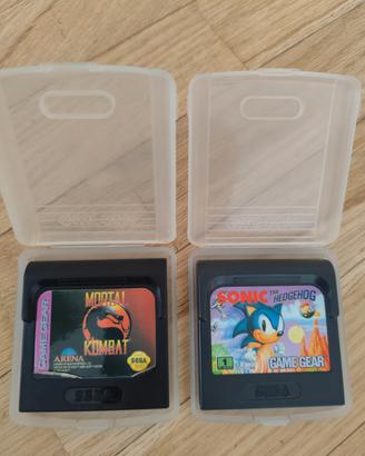 giochi  game Gear Mortal Kombat e Sonic 