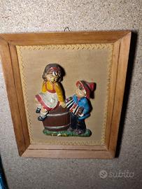 quadri vintage in gesso