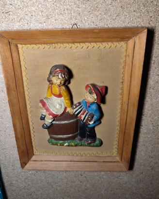 quadri vintage in gesso
