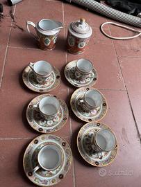 servizio da caffè in porcellana decorat orientale