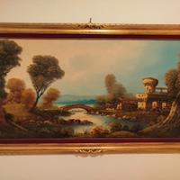 Grande Paesaggio Romantico – Olio su Tela firmato 