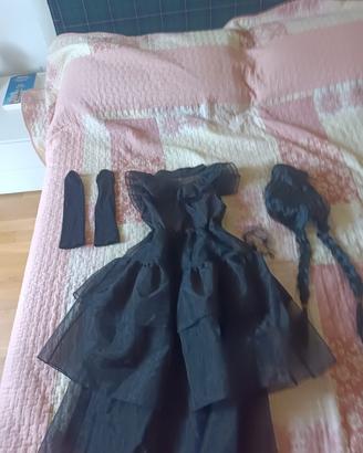 Vestito Halloween Mercoledì Addams 