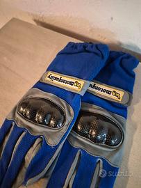Guanti Moto/Motocross Blu e Grigi con Protezioni
