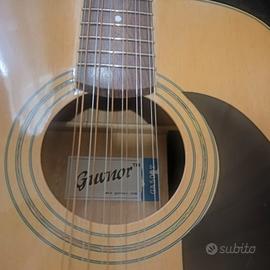 Chitarra 12 corde con cavo e connettore per amplif