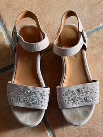 Sandali rosa con strass