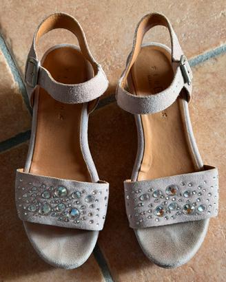 Sandali rosa con strass